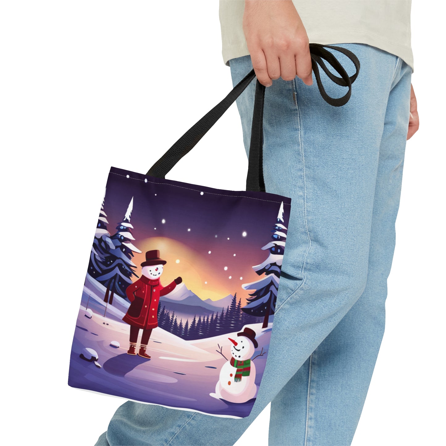 Happy Snowman Tote Bag