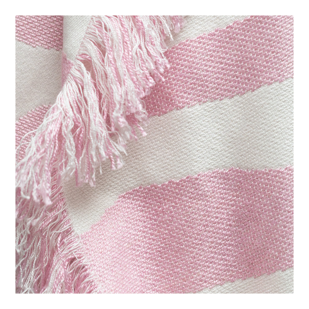 Zebra Natural/Pink 48X60 Rayon Throw Blanket