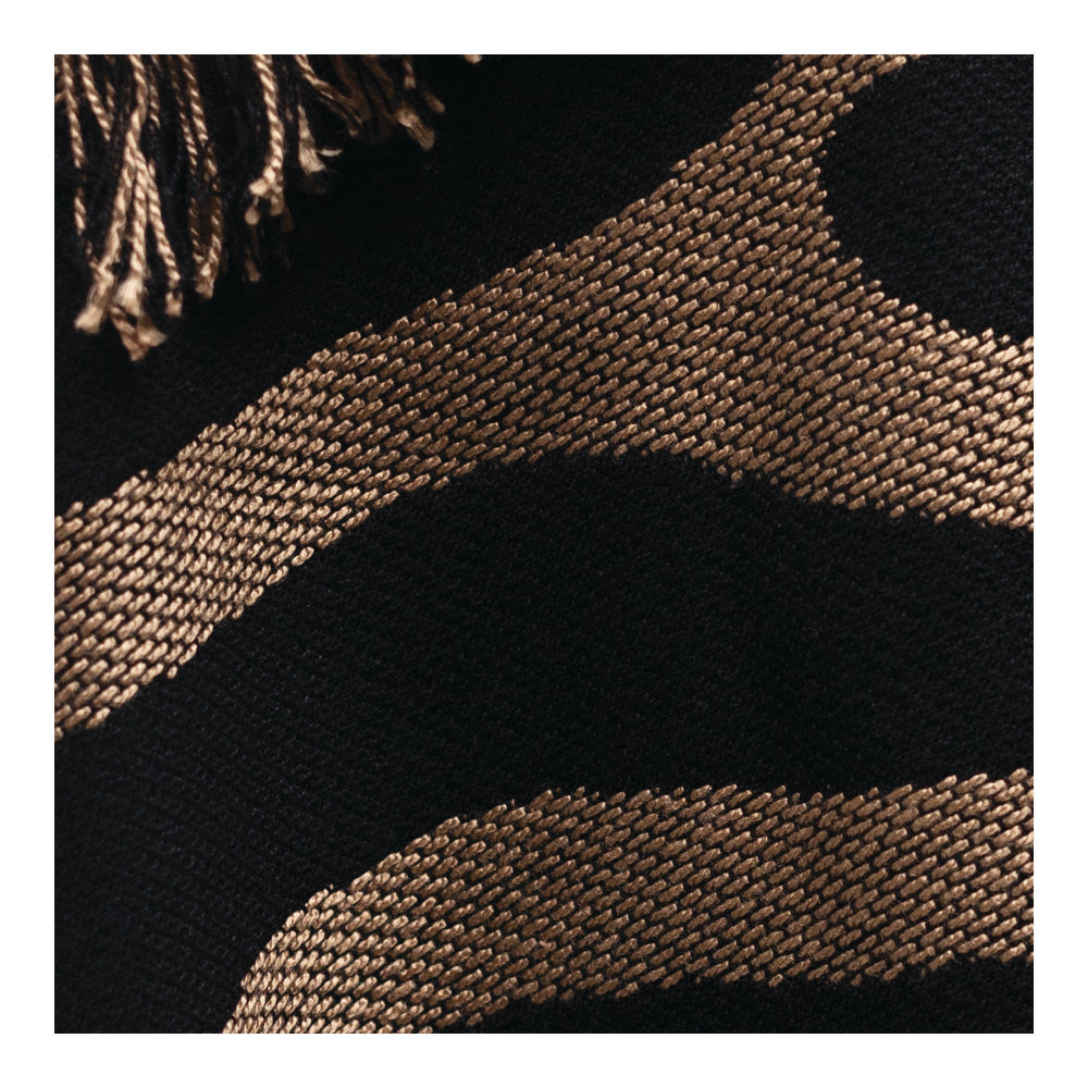 Zebra Black/Tan 48X60 Rayon Throw Blanket