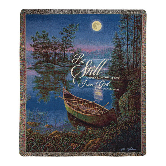 Moonlight Bay Tapestry Throw 50"x60" 100% Cotton