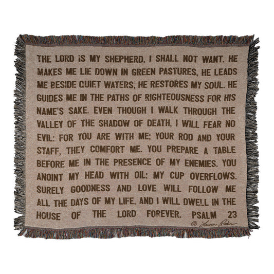 The Lord Is My Shepherd Tapestry Throw 60x50 Woven Throw