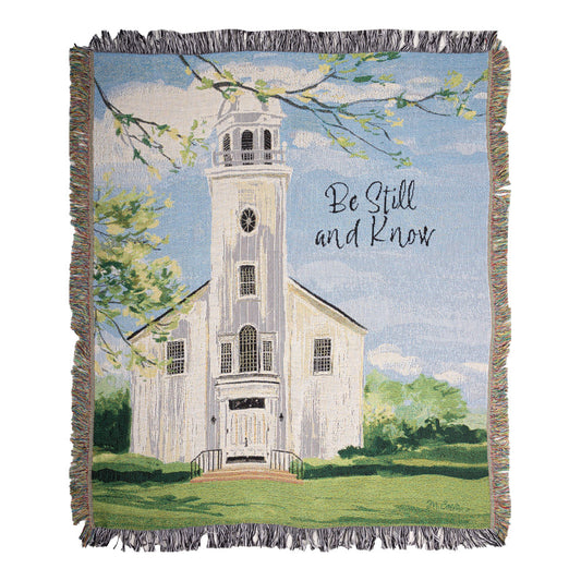 Town Square Be Still Tapestry Throw 50x60 Woven Throw