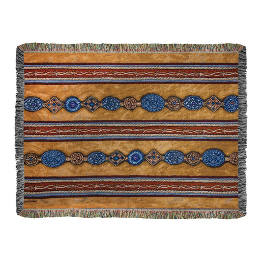 Western Stripes Tapestry Throw 50"x60" 100% Cotton