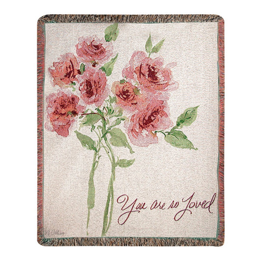 You Are So Loved Tapestry Throw 50"x60" 100% Cotton