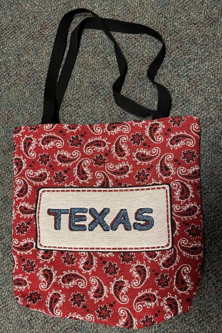 Texas Bandana Woven Tapestry Tote 17"x17"