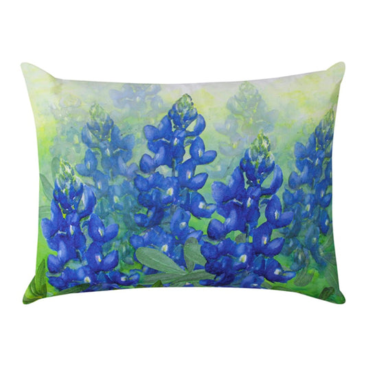 Blue Bonnet Rectangle Pillow 18"x24" Throw Pillow