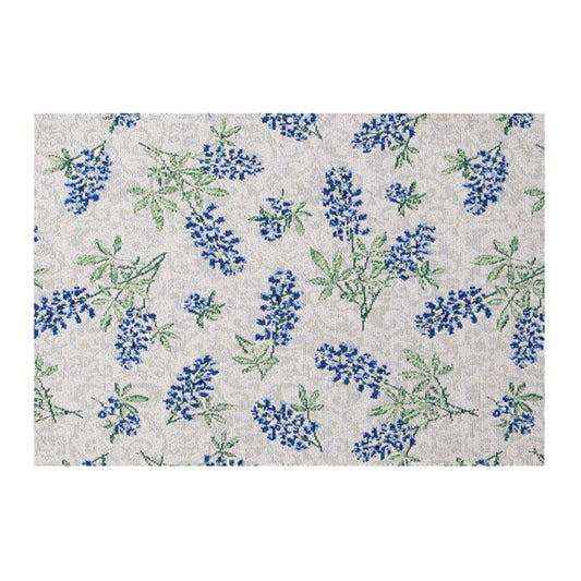 Texas Bluebonnets Woven Tapestry Placemat Backed