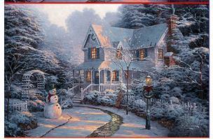 Thomas Kinkade Night Before Christmas Wall Hanging  36x26