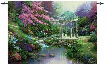 Thomas Kinkade Pools of Serenity Tapestry Wall Hanging 70x50