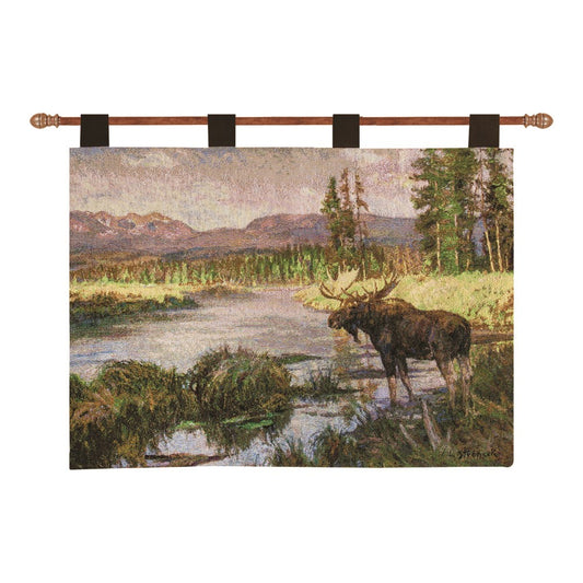 Morning Light Polecat Creek Tapestry Wall Hanging 26"x36" With Wooden Rod