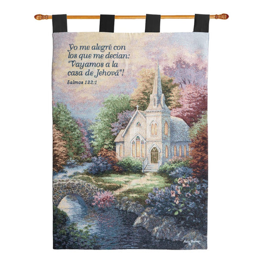 Church In Country Tapestry Wall Hanging - Spanish 26x36