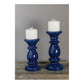 Camden Blue Ceramic Candle Holder Small  Set of 2