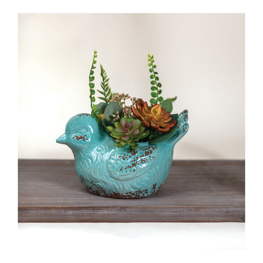 Ceramic Bird Flower Pot