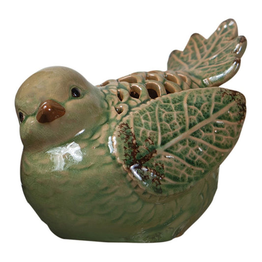 In Flight Olive Ceramic Birds Set of 2