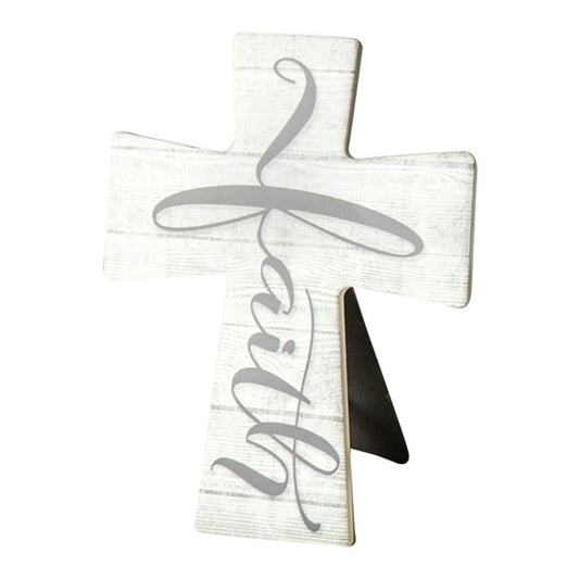 Faith Ceramic Cross With Easel Set of 2