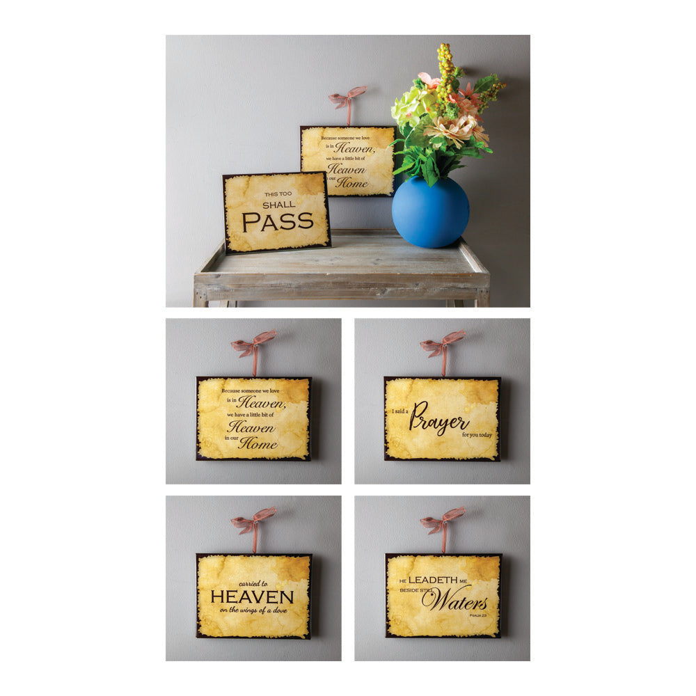 Heaven Home - Inspirational Plaque - Set of 3