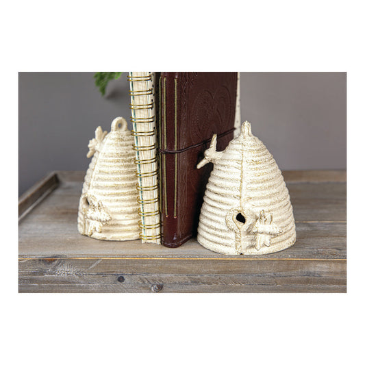 Beehive Cast Iron Bookends Set of 2