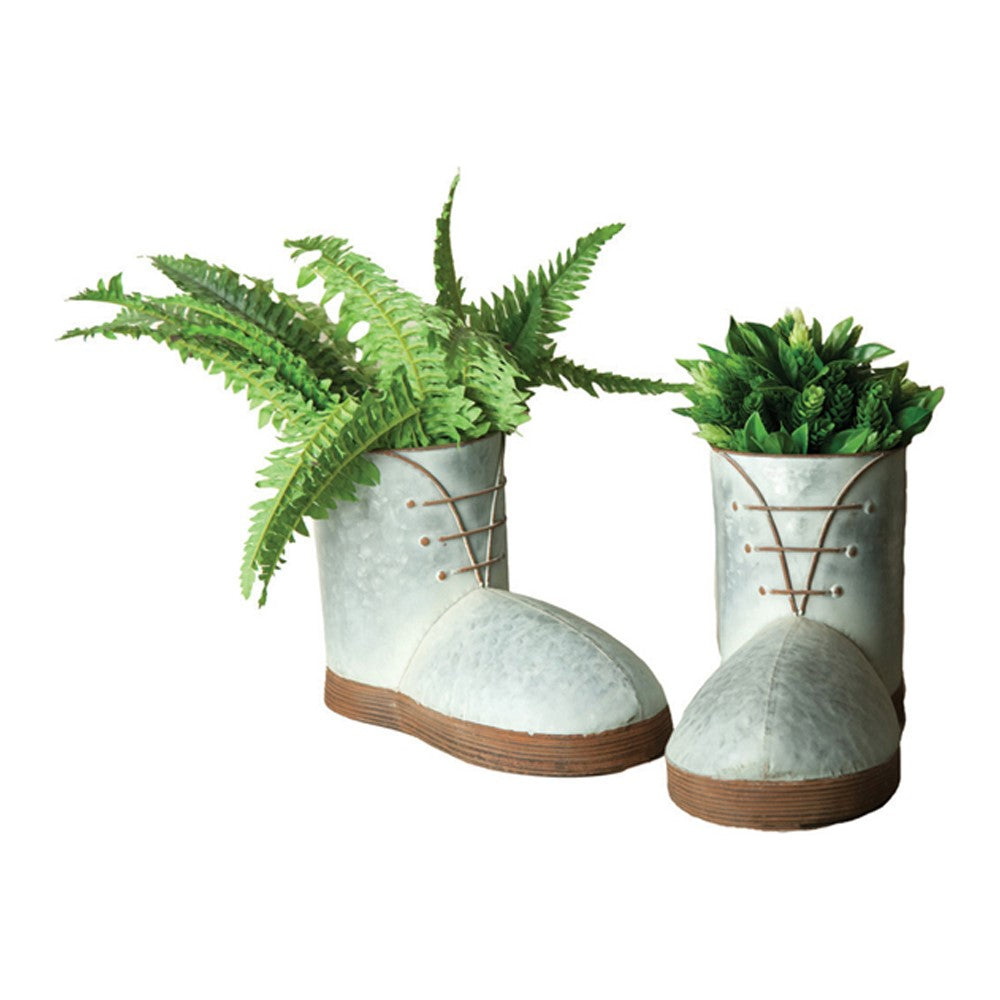 Metal Boots Planter Set of 2