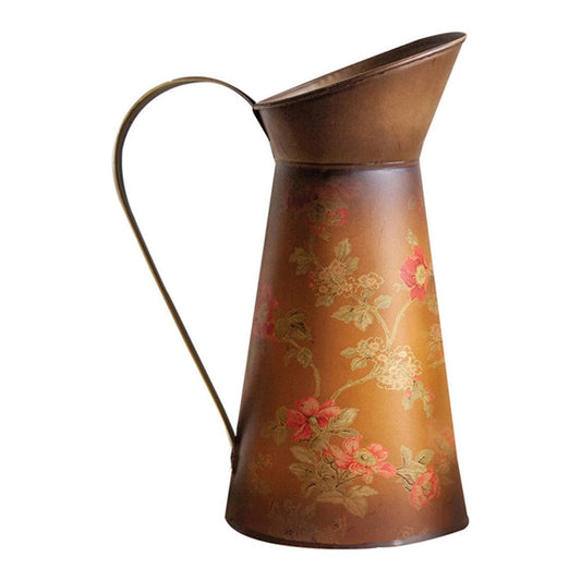 Metal Pitcher Fall Floral