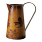 Metal Pitcher Fall Leaves