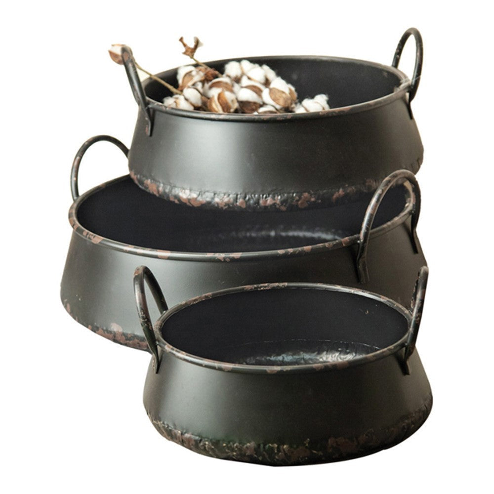 Metal Pot Asst Set of 3