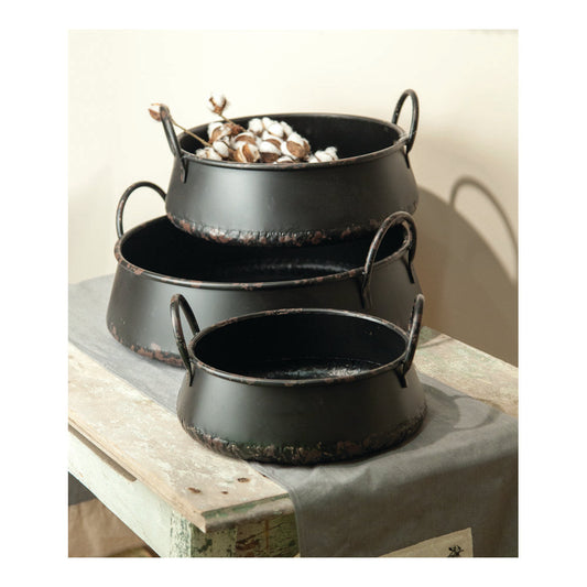 Metal Pot Asst Set of 3