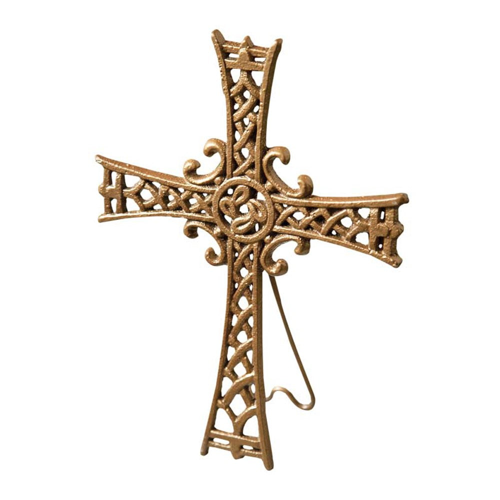 Stand On The Solid Rock Cast Iron Cross Set of 2