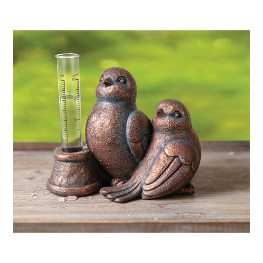 Aviary Polyresin Bird Rain Guage Set of 2