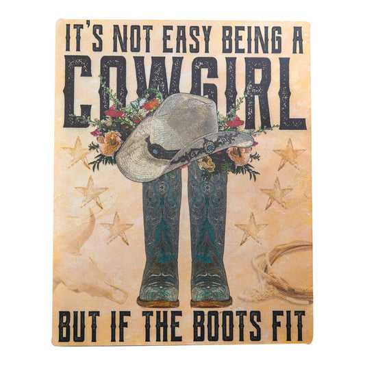 Cowgirl Boots Metal Sign Set of 2