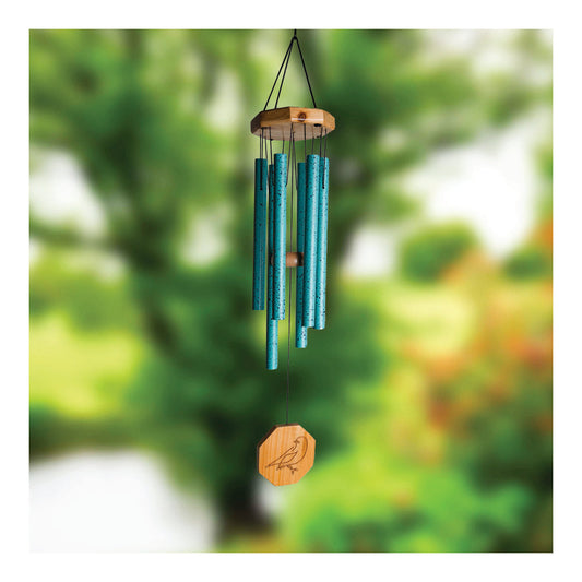 Bird Stamp Windchime - Turquoise