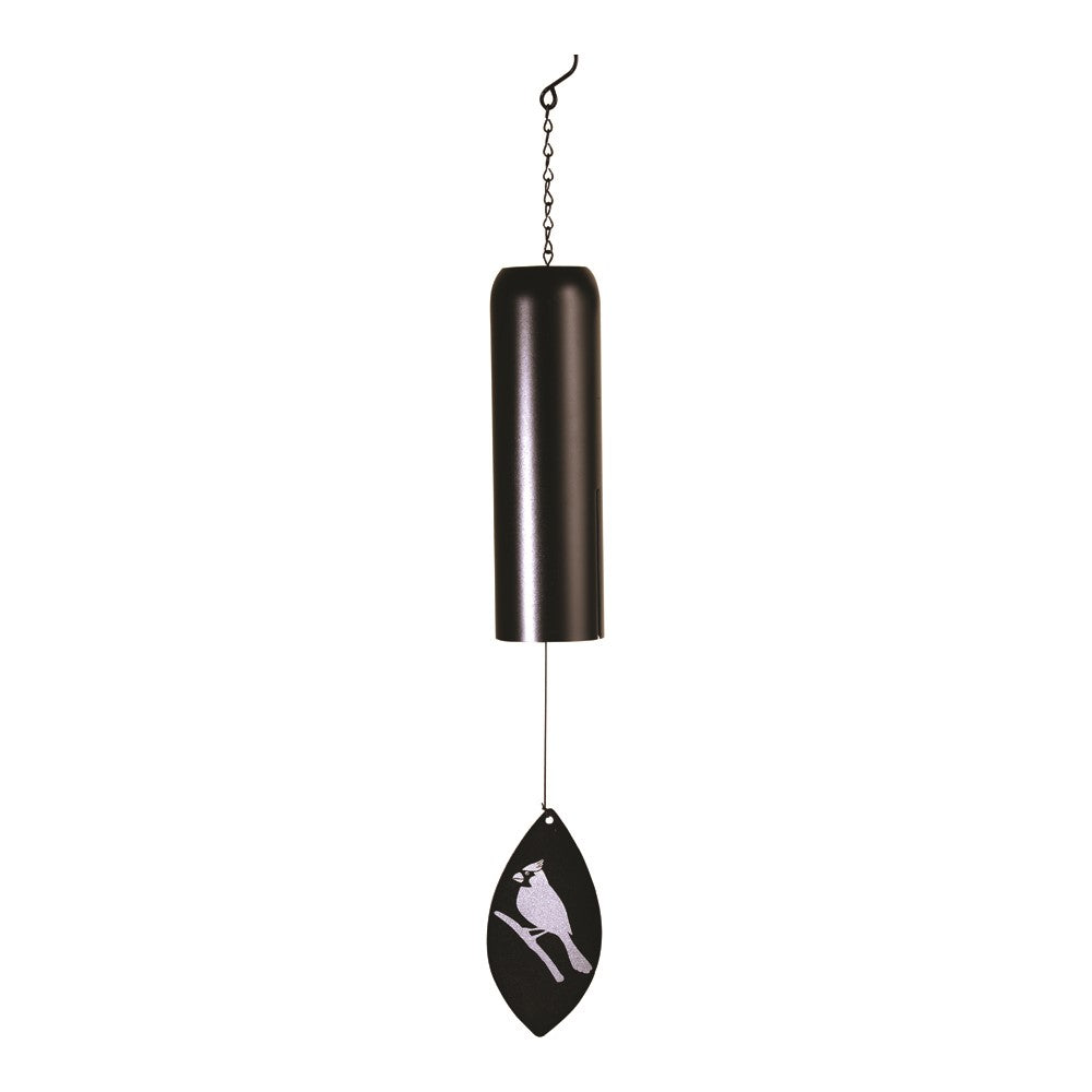 Black Metal Tubular Windchime - Cardinal