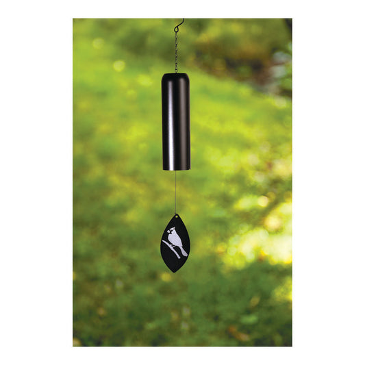 Black Metal Tubular Windchime - Cardinal