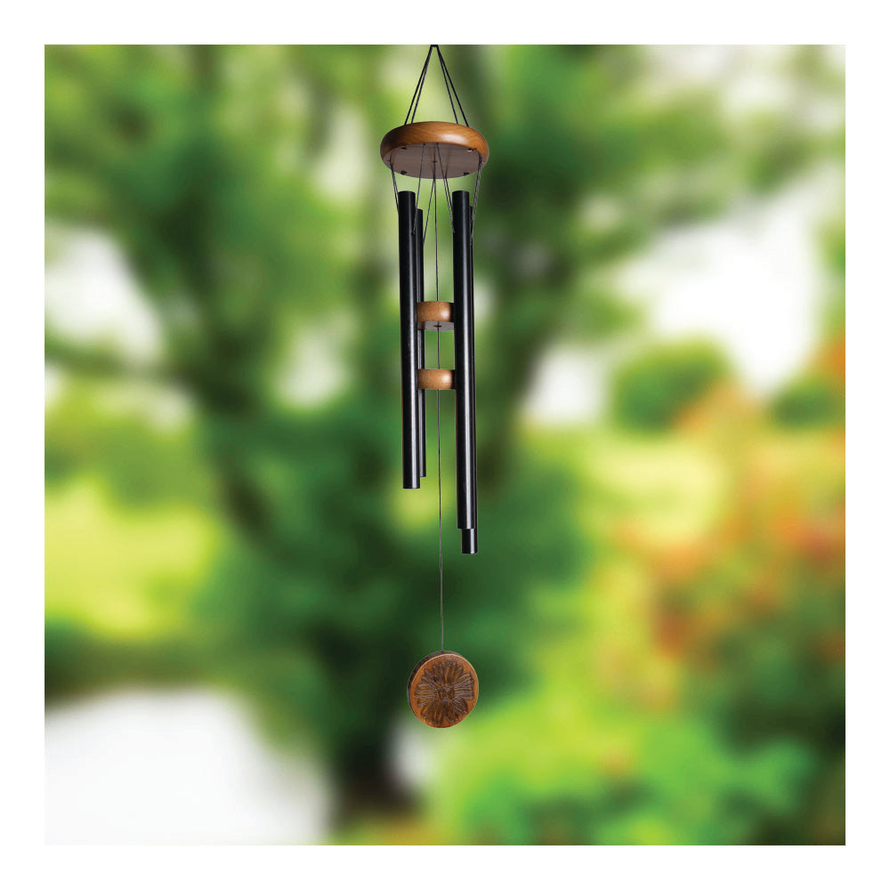 Flower Stamp Windchime Black