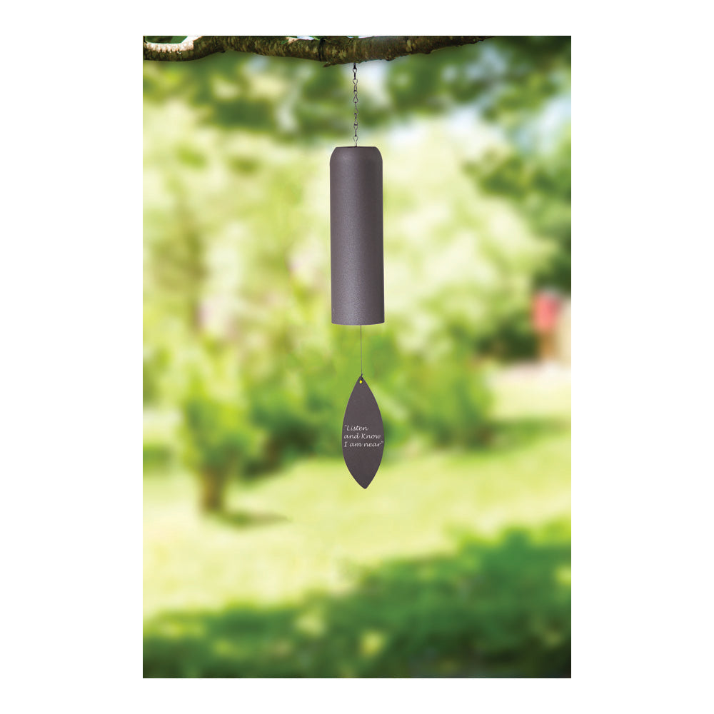 Bronze Metal Tubular Windchime - Listen And Know I Am Near