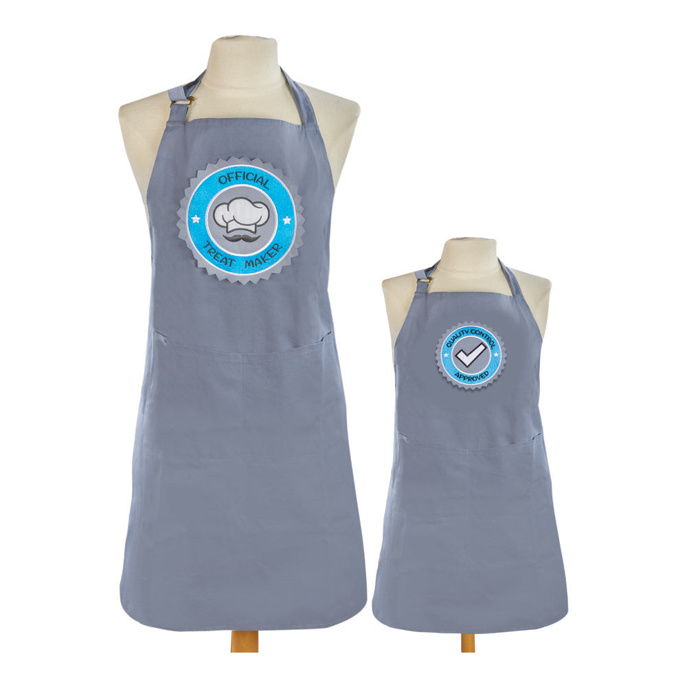 Daddy & Me Apron Treat Maker/Quality Control Apron Set of 2