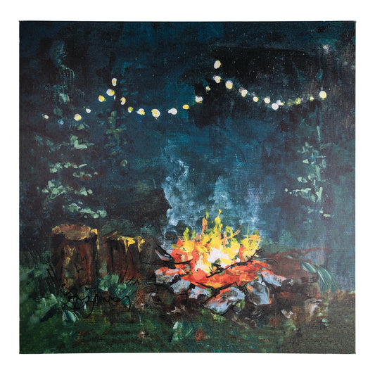 Campfire Indoor/Outdoor Canvas Art 24 X 24