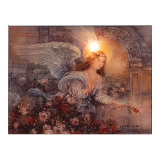 Angel Of Love Led Canvas 16.5 X 12.5 Lena Liu