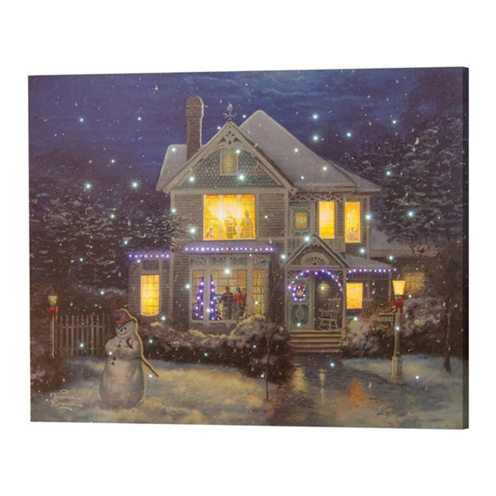 Thomas Kinkade - Holiday Cheer - 20 X 16 Fiber Optic Canvas