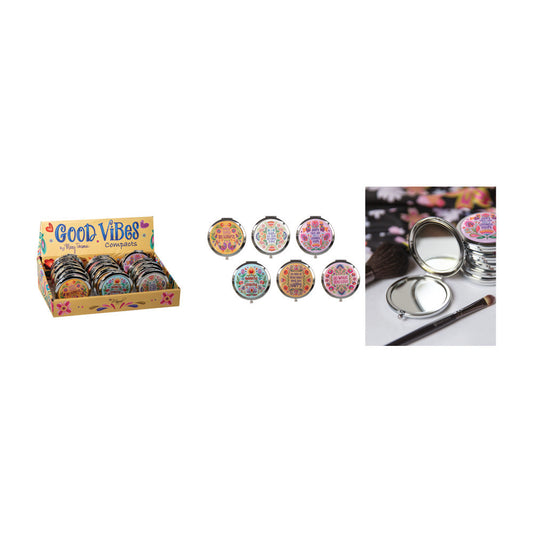 Good Vibes Compact Mirror Assorted Set of 18