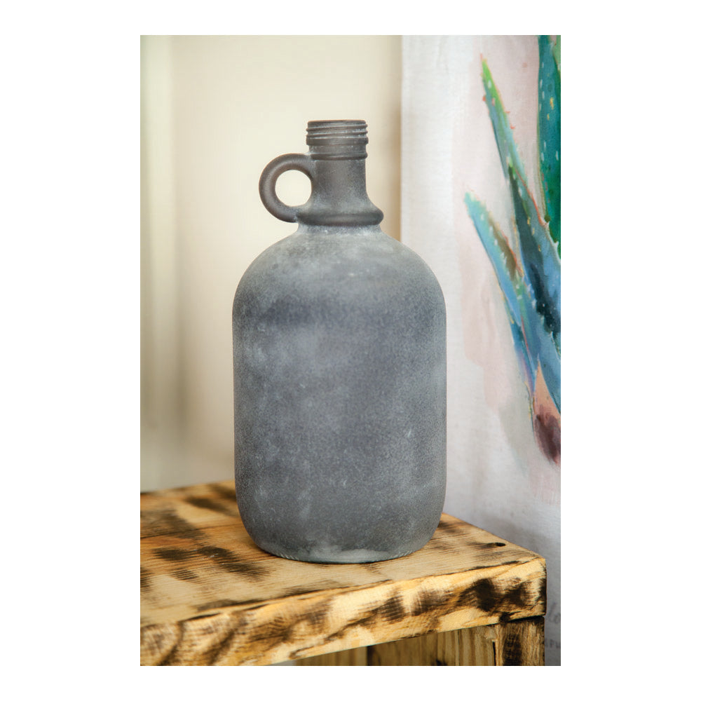 Glass Jug Gray Set of 2