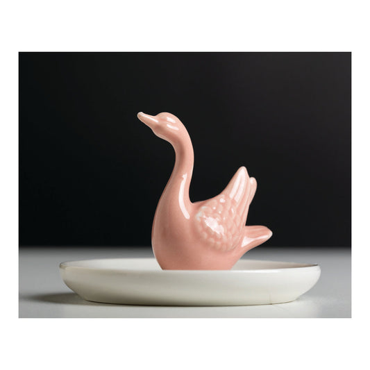 Swan Ceramic Ring Dish Set of 4