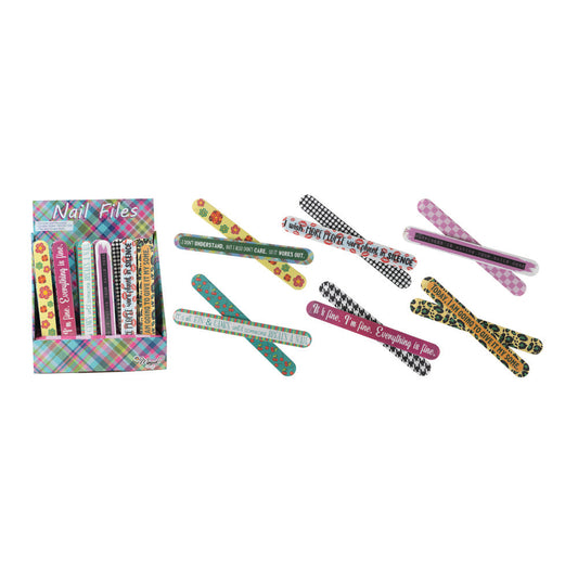 Jumbo Nail File Assorted Set of 48