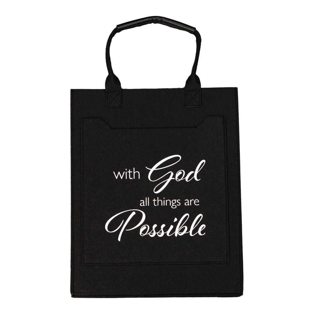 With God Felt Inspirational Tote