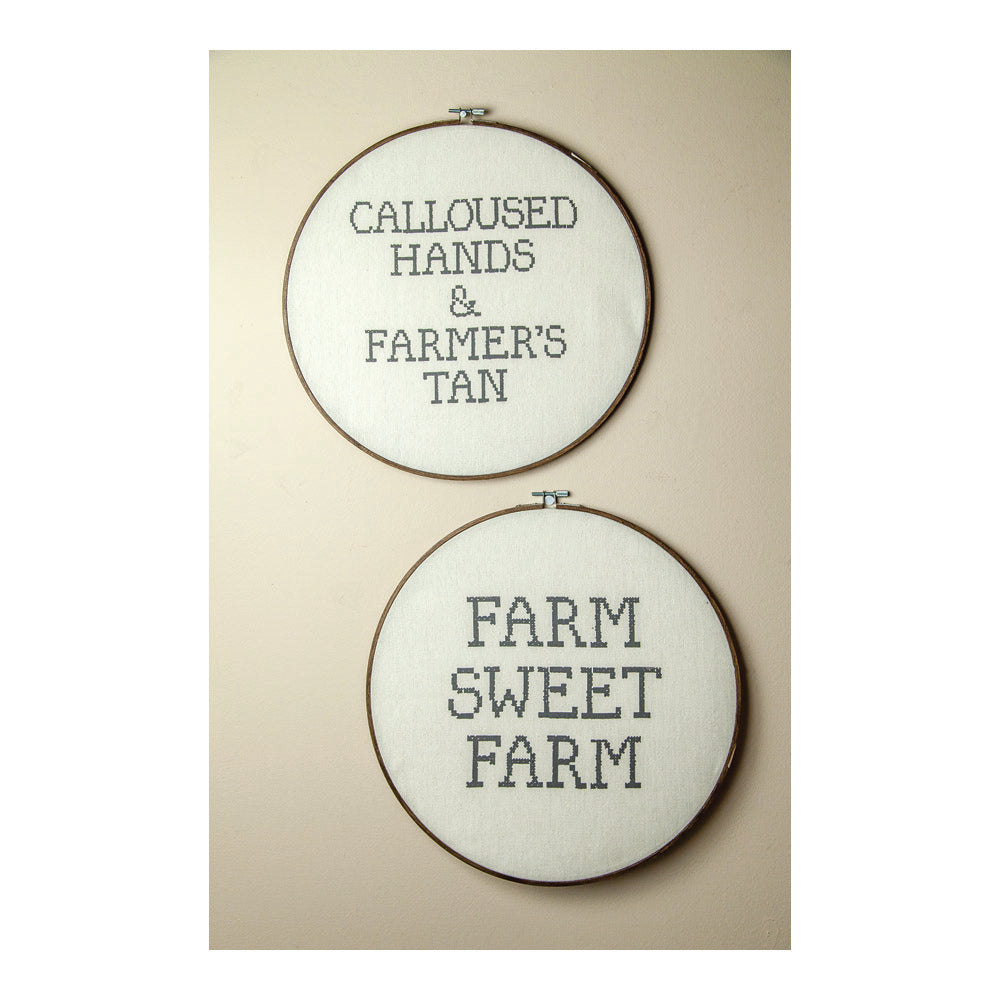 Farmer's Tan Embroidery Loop Sign Sign