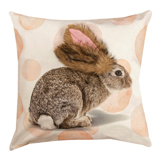 Faux Fur Bunny Pillow Cover 18 X 18