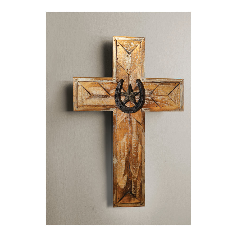 Horseshoe Wood Cross