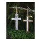 Wood Cross With Beads - Cream color