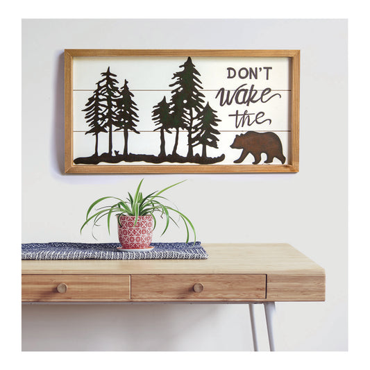 Don't Wake The Bear Wall Sign