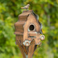 62.6 inch Tall Cottage Style Birdhouse Garden Stake in Antique Copper