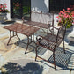 Valley Forge Iron Garden Arm Chair in Antique Bronze